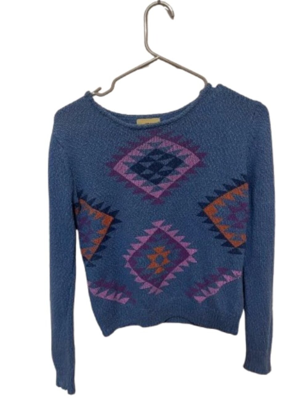 Roebuck & Co Geometric Pattern Sweater y2k Girls sz 12